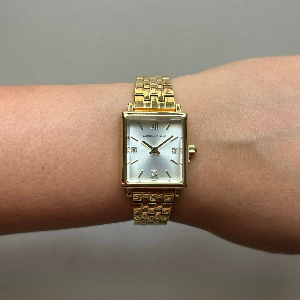 stainless steel gold tone larsson + jennings boyfriend elevate watch